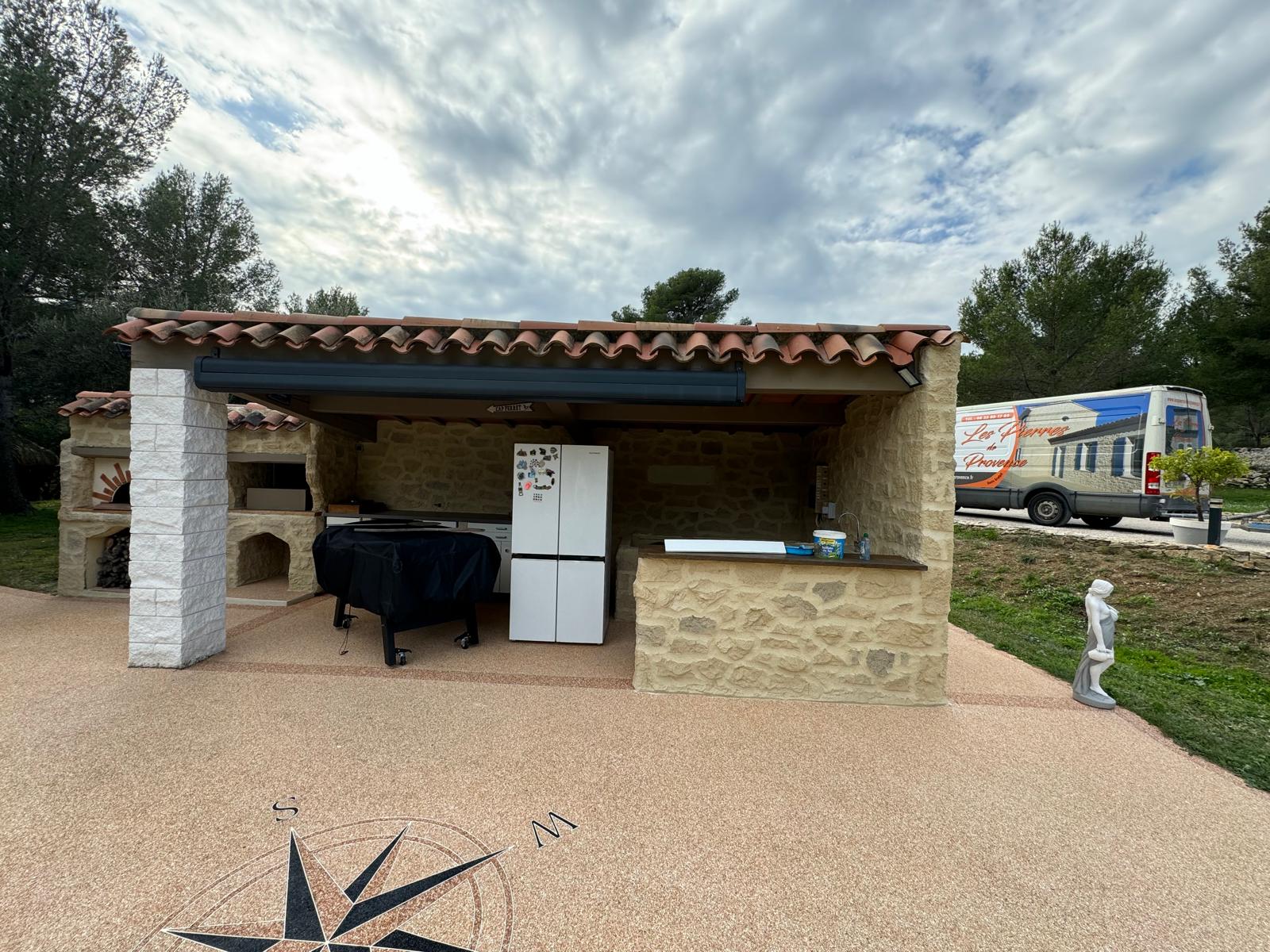 Ravalement façade imitation pierre et pool house – La Ciotat (13)-8 Ravalement façade imitation pierre et pool house – La Ciotat (13) – enduit imitation pierre à